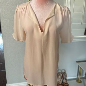 Joie Peach Pink Silk Blouse Top Size XS